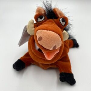 Vintage Disney The Lion King Pumbaa Pumba 8" Plush Bean Bag‎ Stuffed Animal 90s